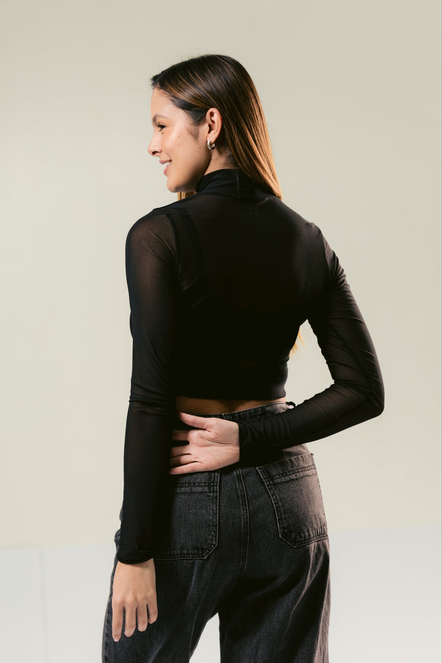 Mesh Top Negro