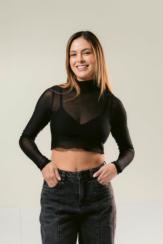 Mesh Top Negro